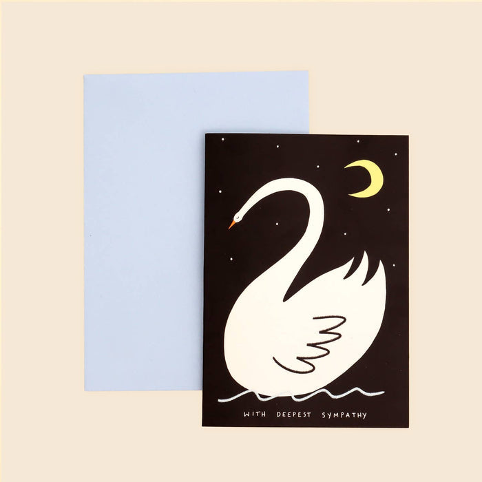 Deepest Sympathy Swan Greeting Card