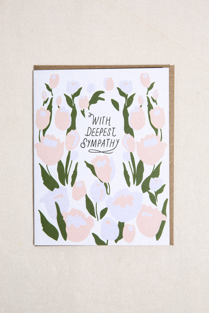 Deepest Sympathy Tulips Greeting Card
