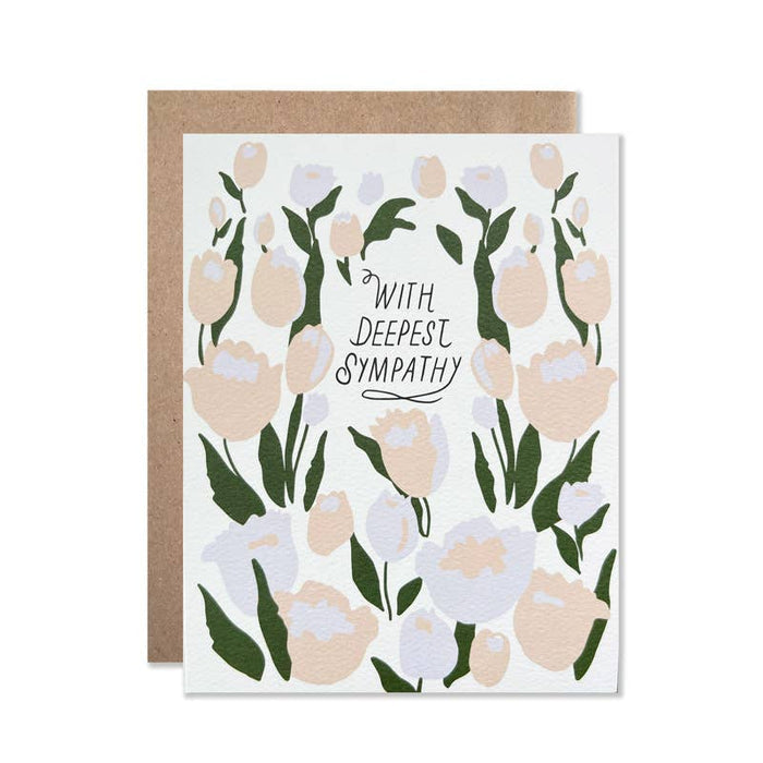 Deepest Sympathy Tulips Greeting Card