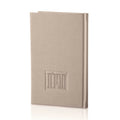 Beige leather Megillah case by Waterdale Collection with embossed design, perfect for storing Purim scrolls.
