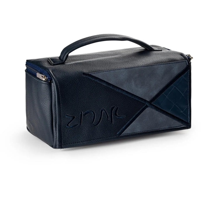 Diagonal leather esrog bag (אתרוג), 8" x 4" x 4", a Succos gift for a bar mitzvah bochur