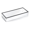 Clear acrylic Edge bread tray with black rim, rectangular serveware dish for serving and storage from Waterdale Collection.