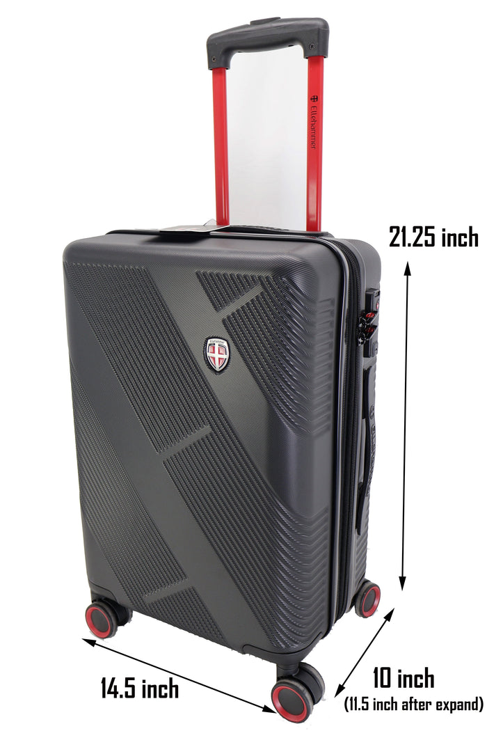Ellehammer 20inch Hardcase Luggage, Carry on for Airplane, Travel Luggage. tsa Lock, Adult