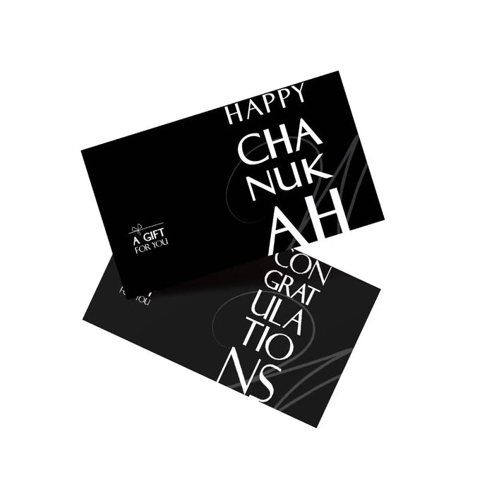 Black email gift cards fanned out displaying Waterdale Collection text and denomination options for various price ranges.