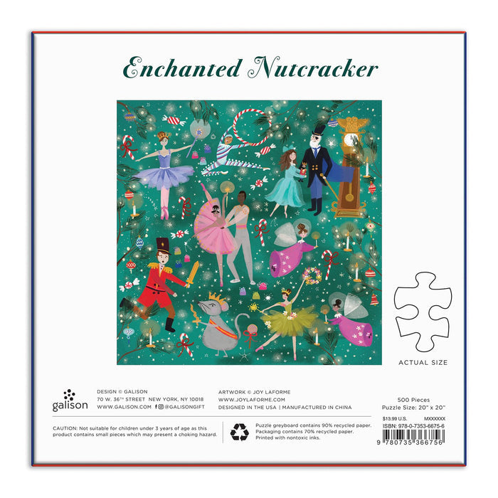 Enchanted Nutcracker 500 Piece Puzzle holiday 500 Piece Puzzles Galison