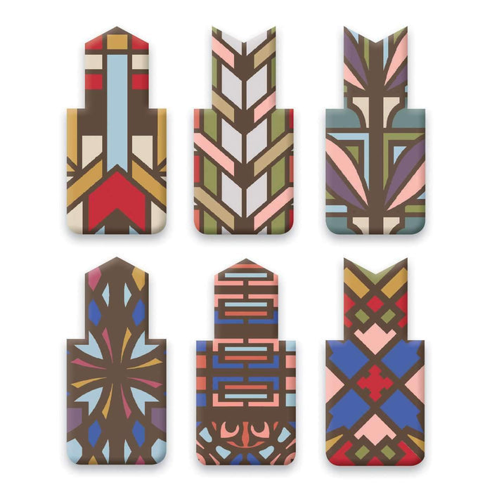 Frank Lloyd Wright Designs Magnetic Bookmark Set Bookmarks Galison