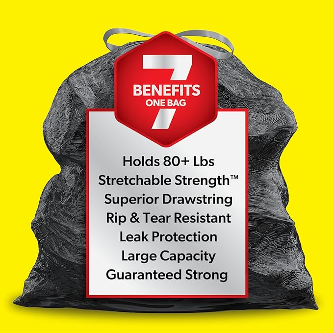 Glad ForceFlex Heavy Duty Large Trash Bags, Hold 80+ lb., 30 Gal, 15 Ct