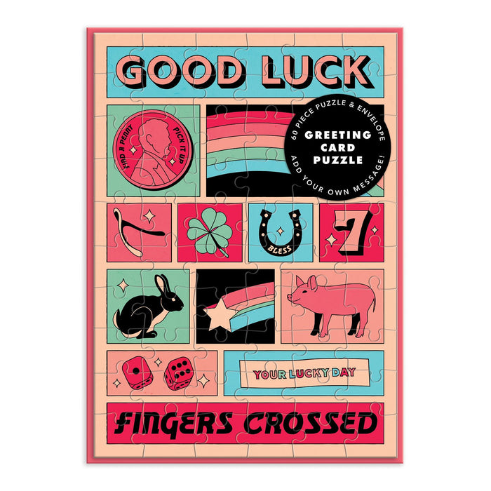 Good Luck Greeting Card Puzzle Greeting Card Puzzles Berlin Michelle Collection