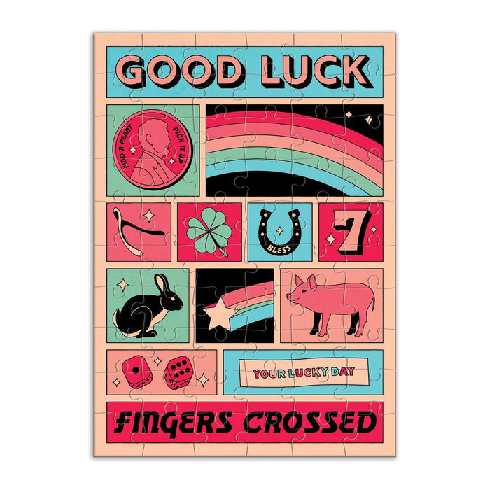 Good Luck Greeting Card Puzzle Greeting Card Puzzles Berlin Michelle Collection