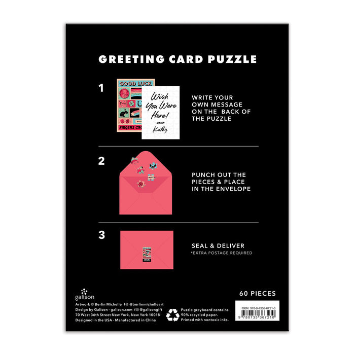 Good Luck Greeting Card Puzzle Greeting Card Puzzles Berlin Michelle Collection
