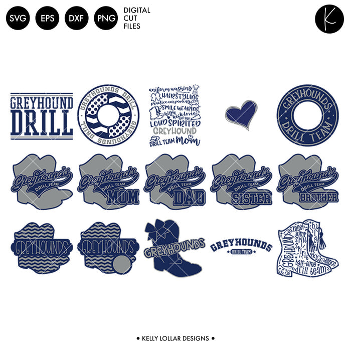 Greyhounds Everything Spirit Bundle | SVG DXF EPS PNG Cut Files