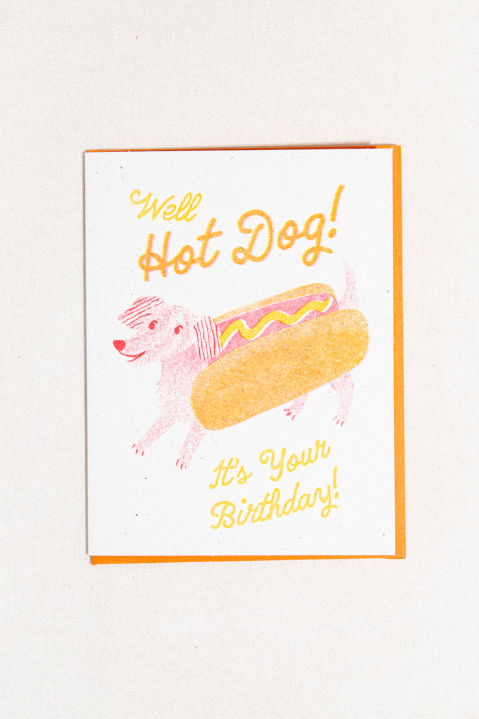 Hot Dog Birthday Greeting Card