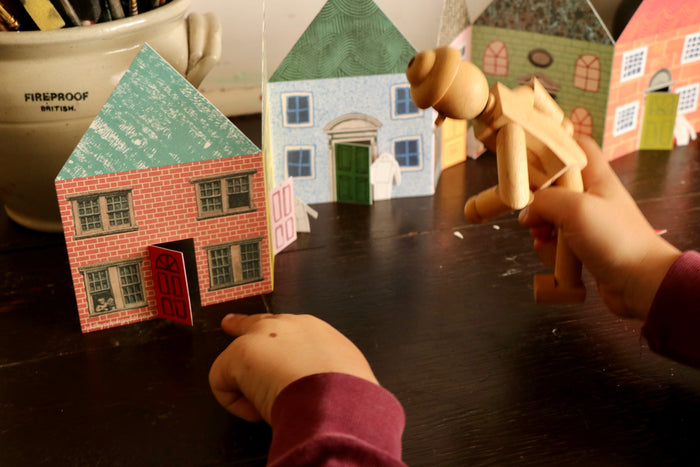 Houses Concertina Greeting Card