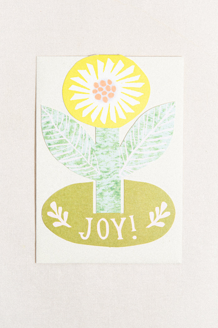 Joy Flower Standing Greeting Card