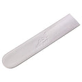 Waterdale Collection leather knife blade cover in light gray with embossed design, protective sheath for challah board knives.