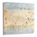 Kosel of Gray & Gold Painting featuring an abstract impressionist rendering of Jerusalem's Western Wall with layered gray and golden tones, canvas wall art.