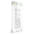 Leaf Asher Yatzar wall art by Waterdale Collection featuring Hebrew prayer text with green botanical border design on white background.