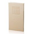Gold leatherette Chanukah Brachos booklet with an embossed cover, in nusach Ashkenaz/Sefard
