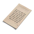 Tan leather Mizmor Lesoda magnet by Waterdale Collection with Hebrew text printed on front, displayed at an angle