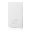 White leather Tefillah L'kallah booklet with embossed design, perfect for Jewish wedding ceremonies and prayers.