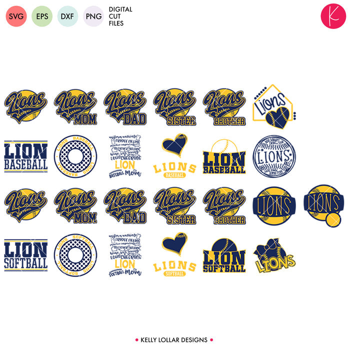 Lions Everything Spirit Bundle | SVG DXF EPS PNG Cut Files