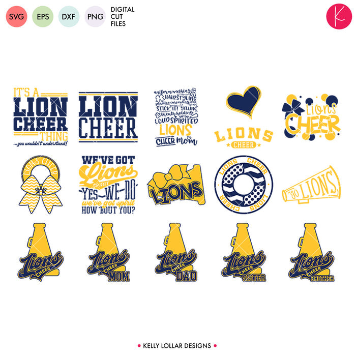 Lions Everything Spirit Bundle | SVG DXF EPS PNG Cut Files