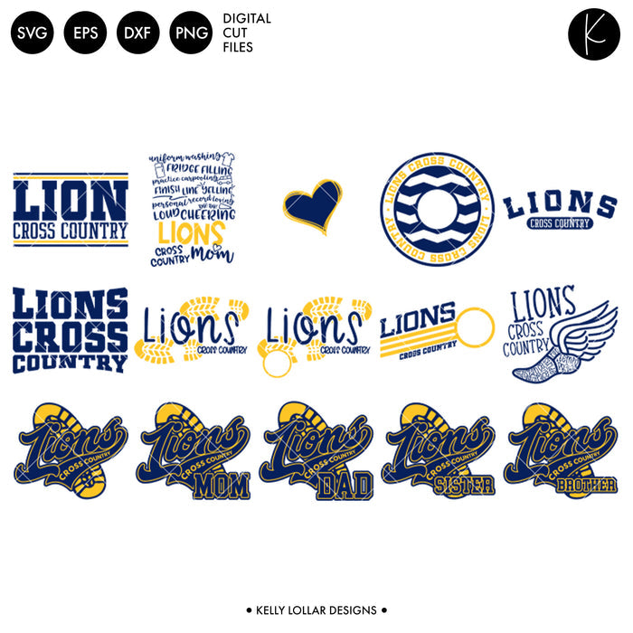 Lions Everything Spirit Bundle | SVG DXF EPS PNG Cut Files