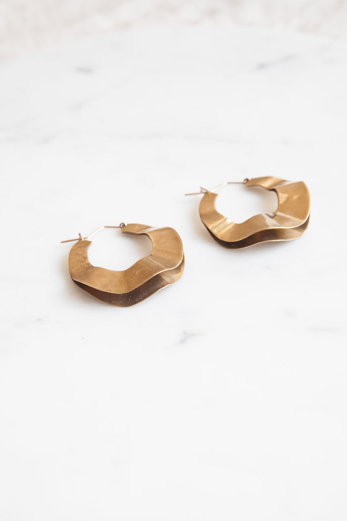 Loren Earrings - Brass