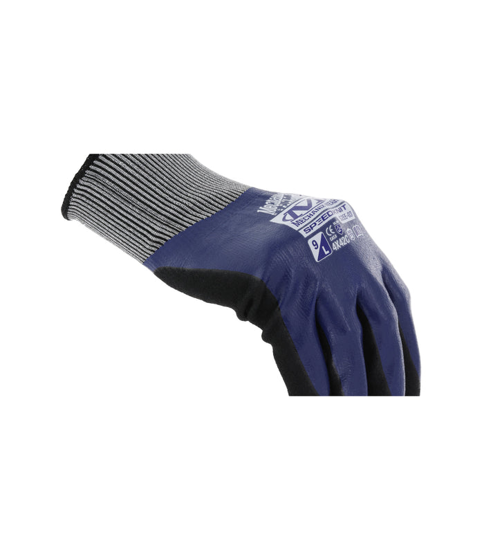 Mechanix Wear Coated-Knit Work Gloves Speedknit Shield C4, Blue (Sizes SM, MD, LG, XL and XXL)
