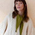 Merino Triangle Scarf in Olive