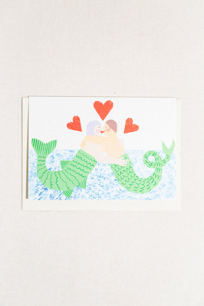 Mermaid Kiss Greeting Card
