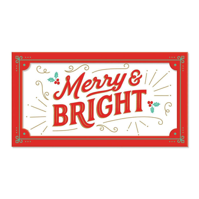 Merry & Bright Porcelain Tray Holiday Gifts Galison