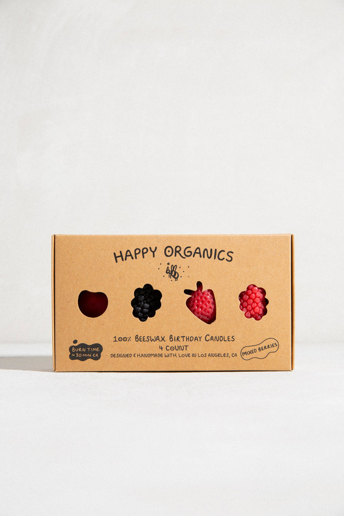 Mixed Berry Beeswax Birthday Candles