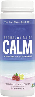 Natural Calm Raspberry-Lemon Flavored Powder Supplement - 8 oz