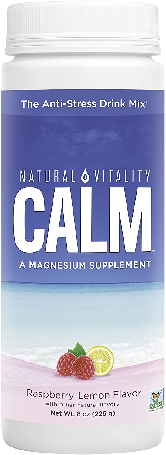 Natural Calm Raspberry-Lemon Flavored Powder Supplement - 8 oz