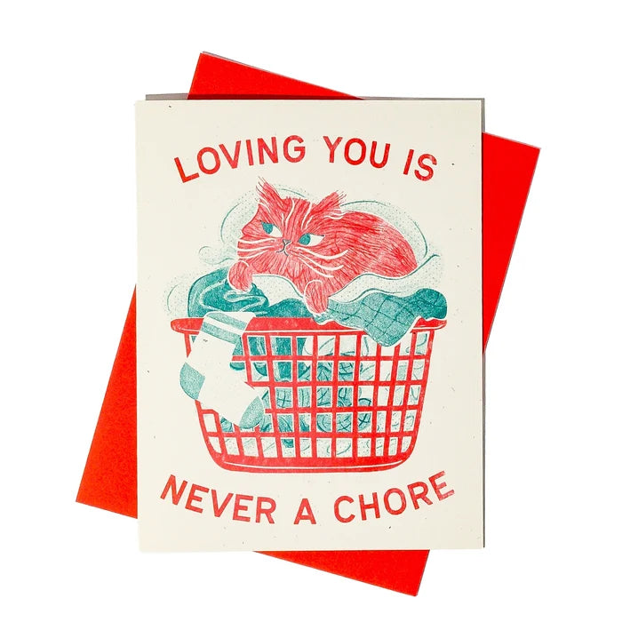 Never a Chore Greeting Card