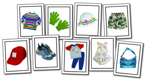 **Nouns: Children's Clothing Learning Cards