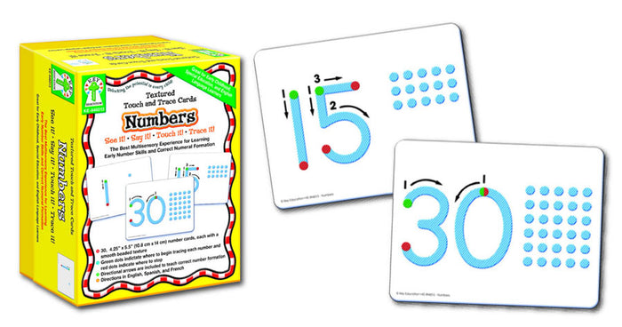 Numbers Textured Touch & Trace Cards