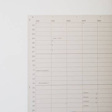 Open Dated Wall Calendar