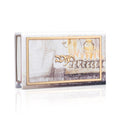 Painted Judy Chanukah Matchbox from Waterdale Collection, a Lucite matchbox holder with painted artwork by artist Judy