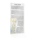 Painted Kabbolas Shabbos Card in lucite showing illustrated figures for Shabbat prayers, 5x8 inches, Ashkenaz style
