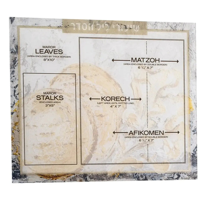 Painted Shiurim Card with beige and cream watercolor design showing Jewish learning text sections on white background by Waterdale Collection.