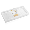 Pearl marble Rosh Hashanah simanim tray with a spot for each siman, from Waterdale Collection
