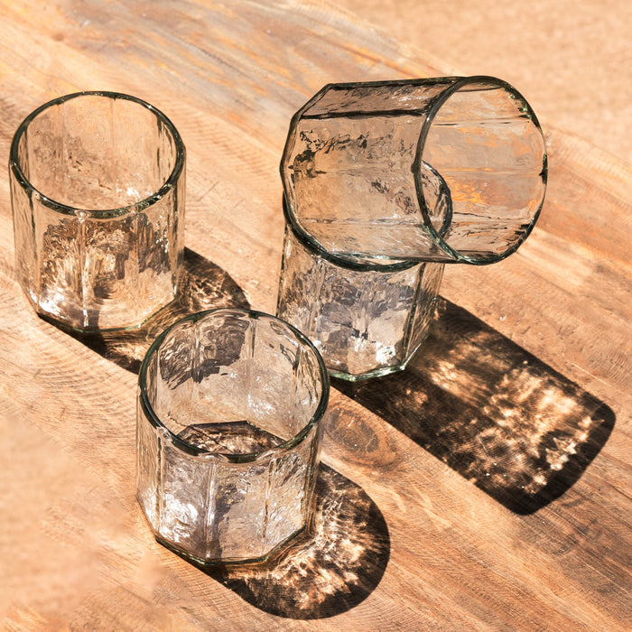 Pebbled Edge Glassware