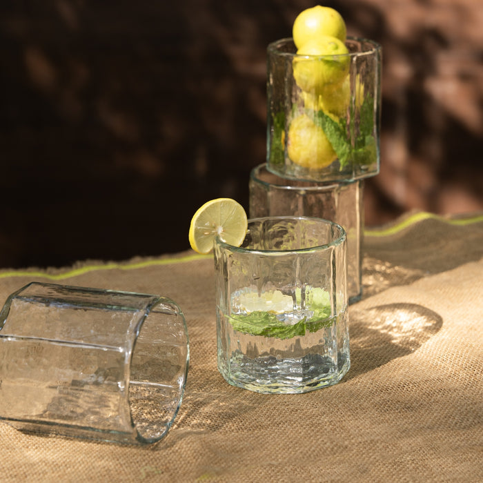 Pebbled Edge Glassware