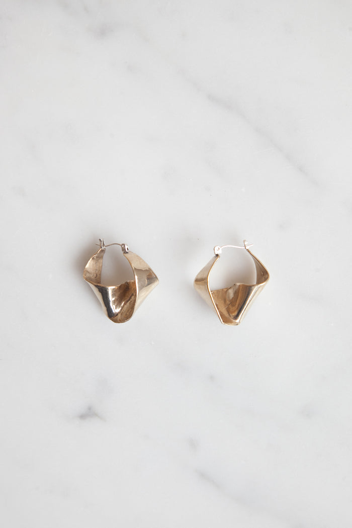 Petite Joan Earrings - Brass