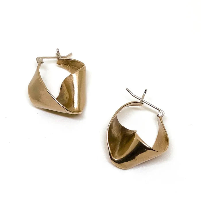 Petite Joan Earrings - Brass