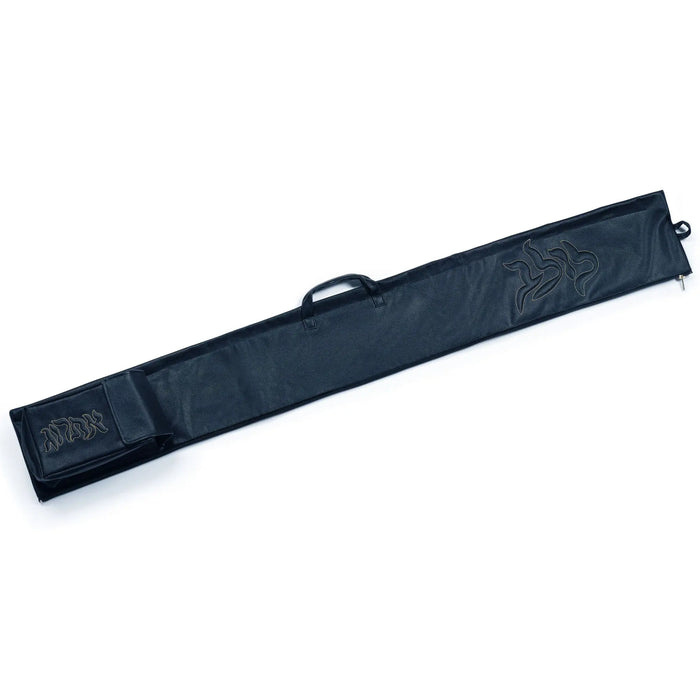 Pillow Script lulav and esrog case in navy with attached esrog bag, for Succos (סוכות)
