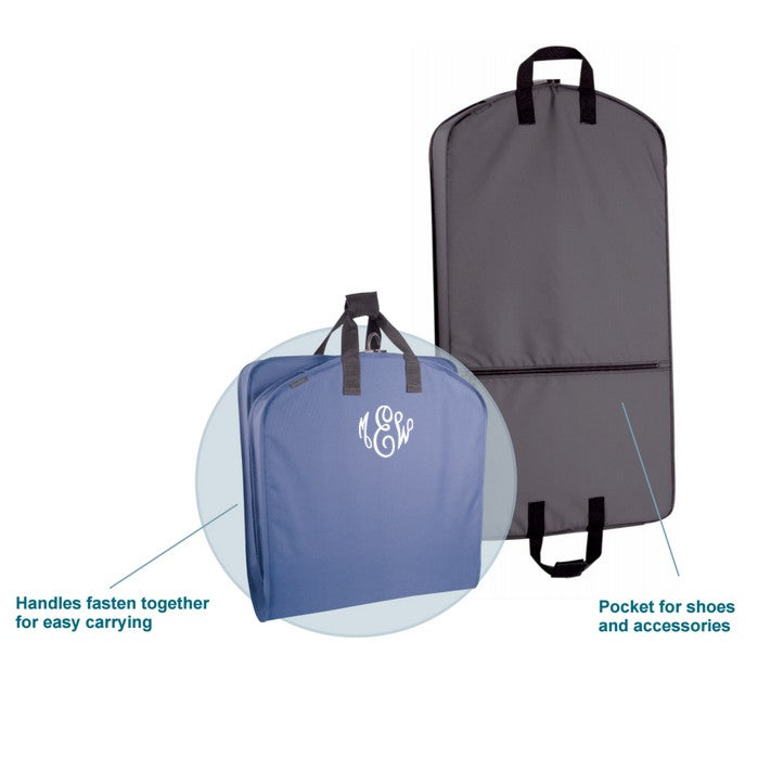 Polyester Monogrammed Garment Bag 42"