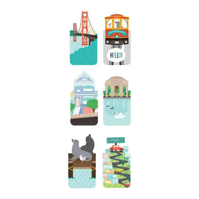 San Francisco Magnetic Bookmarks Bookmarks Galison